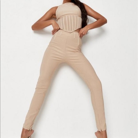 Tan bandage high waisted leggings - Picture 2 of 2